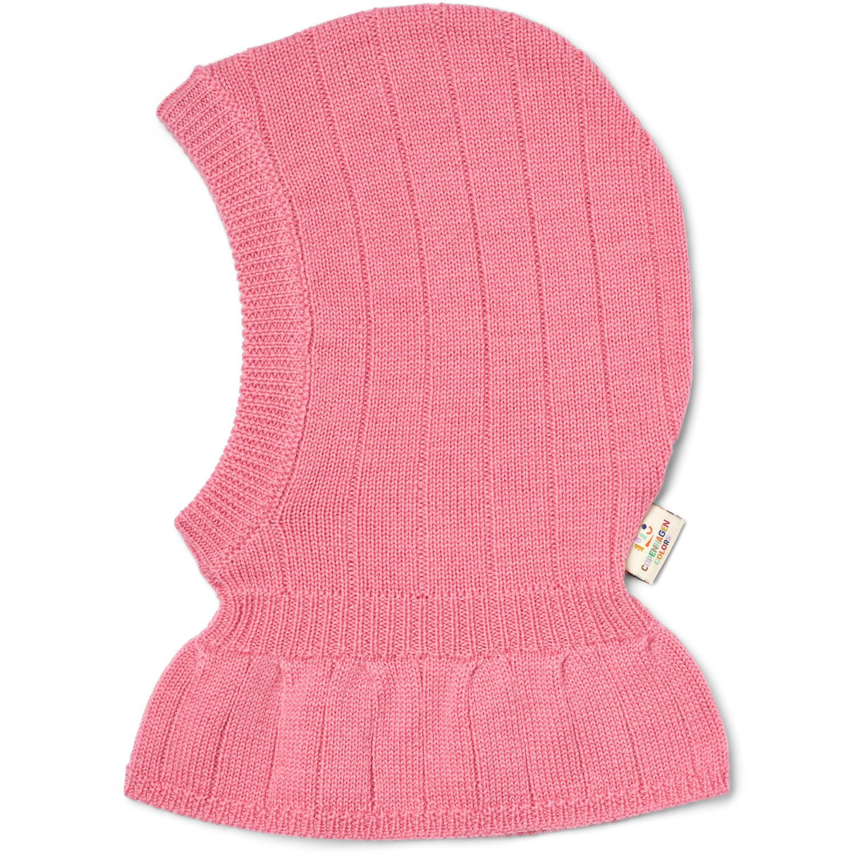 COPENHAGEN COLORS Blossom Pink Merino Rib Strikket Elefanthue