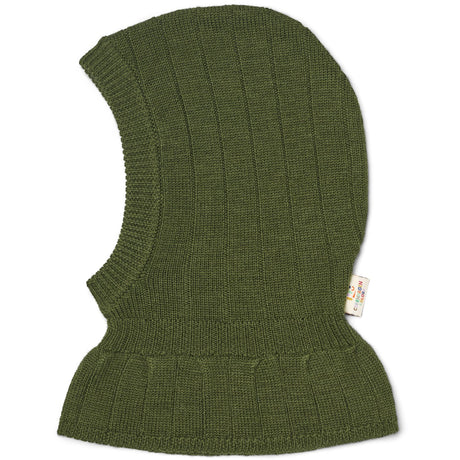 COPENHAGEN COLORS Dk Green Merino Rib Strikket Elefanthue