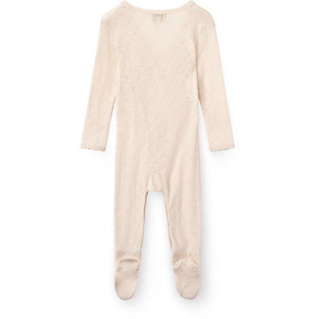 COPENHAGEN COLORS Cream Lt. Strikket Pointelle Cross-Over Full Body