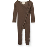 COPENHAGEN COLORS Dk. Brown Lt. Strikket Pointelle Cross-Over Full Body