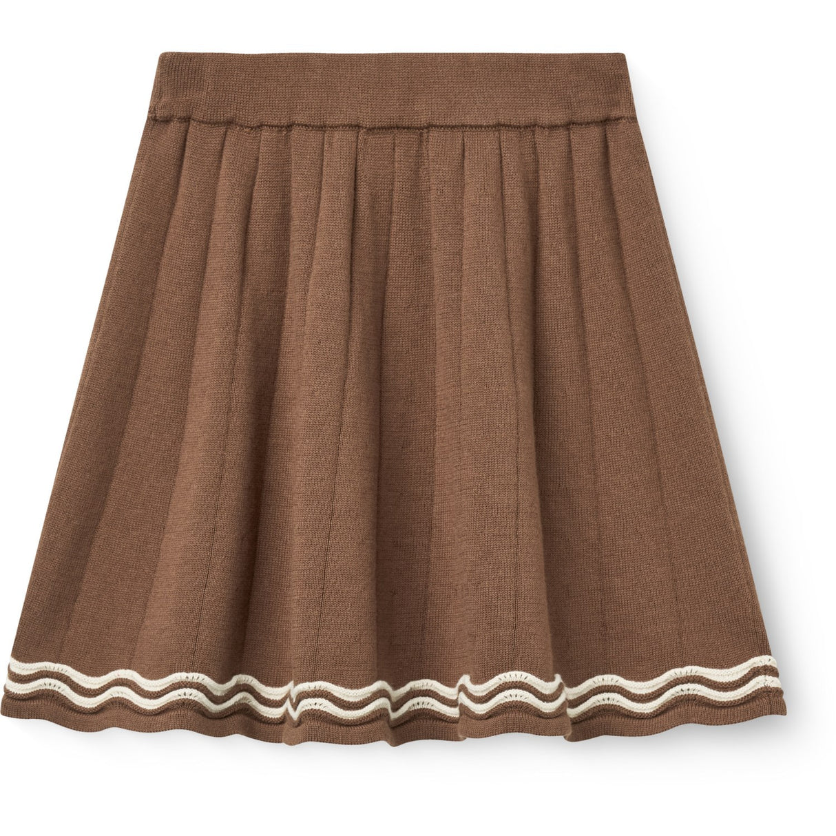 COPENHAGEN COLORS Walnut Comb. Strikket Tennis Nederdel