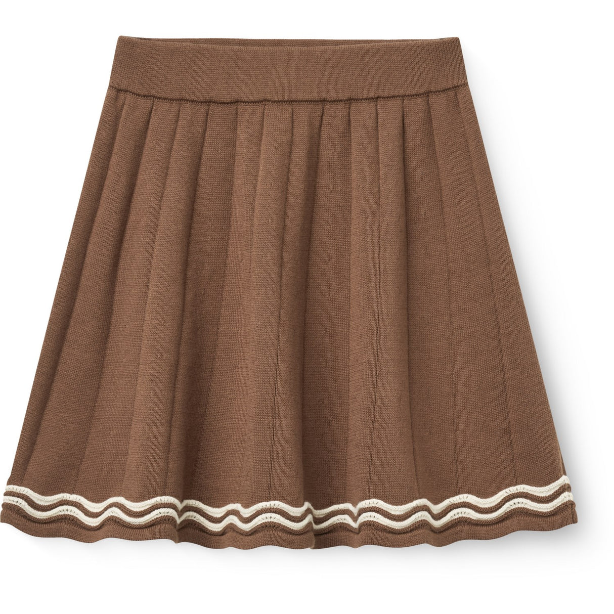 COPENHAGEN COLORS Walnut Comb. Strikket Tennis Nederdel