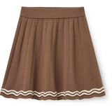 COPENHAGEN COLORS Walnut Comb. Strikket Tennis Nederdel