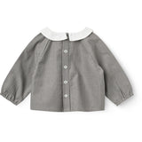 COPENHAGEN COLORS Grey Check Comb. Checkered Emb. Baby Sæt M/ Bluse Og Bloomers
