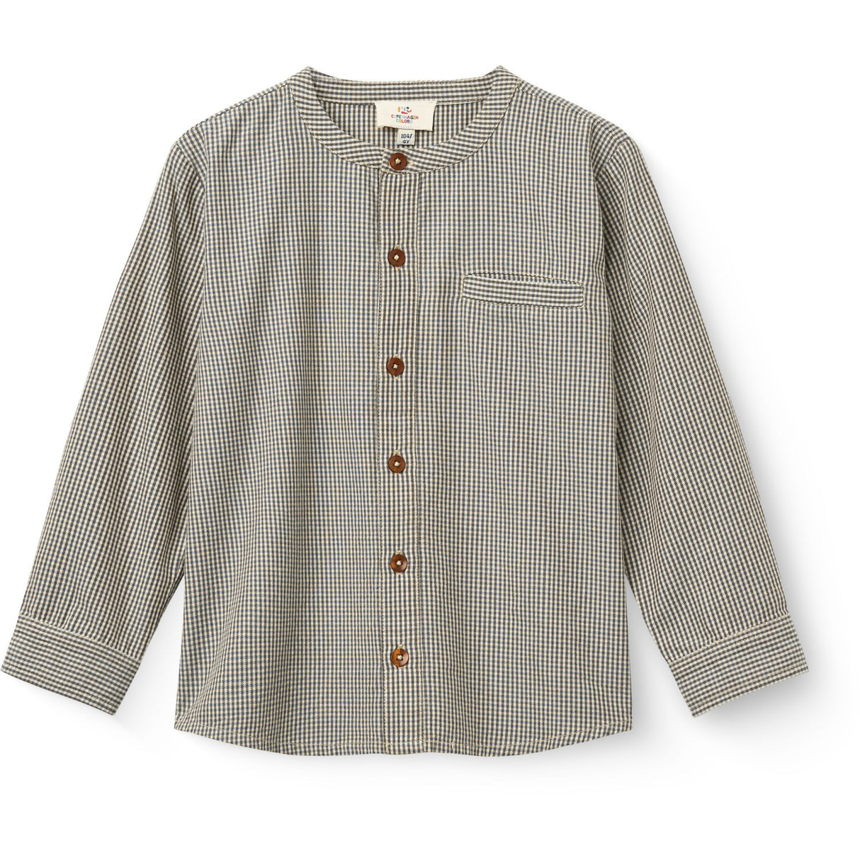 COPENHAGEN COLORS Endless Sky/ Brown Check Comb Check Skjorte M/ Placket