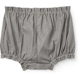 COPENHAGEN COLORS Grey Check Comb. Checkered Emb. Baby Sæt M/ Bluse Og Bloomers