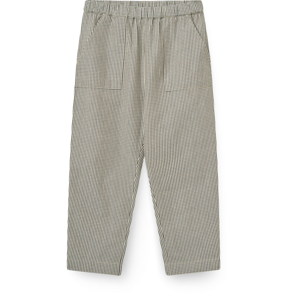 COPENHAGEN COLORS Endless Blue/Brown Check Comb Checkered Pant M/ Adjustable Waist