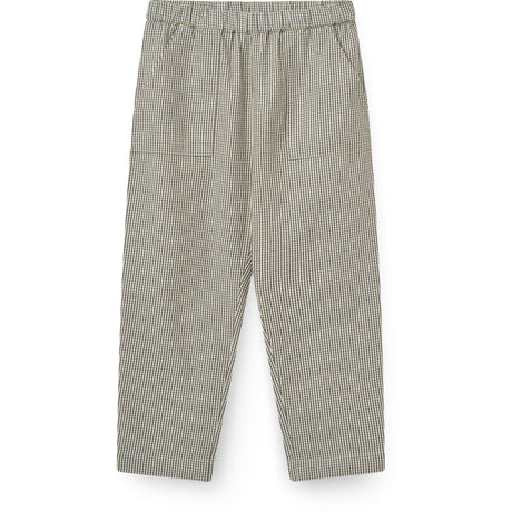 COPENHAGEN COLORS Endless Blue/Brown Check Comb Checkered Pant M/ Adjustable Waist