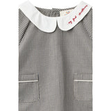 COPENHAGEN COLORS Grey Check Comb. Checkered Emb. Baby Sæt M/ Bluse Og Bloomers