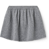COPENHAGEN COLORS Grey Mel. Cashmere Nederdel M/ Emb.
