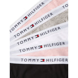 Tommy Hilfiger Grey Htr/ Pink/White/Black-Beige 5-Pack Bomuld Bikini