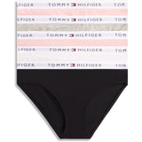 Tommy Hilfiger Grey Htr/ Pink/White/Black-Beige 5-Pack Bomuld Bikini