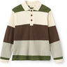 COPENHAGEN COLORS Grey Stripe Pique Polo M/ Ls