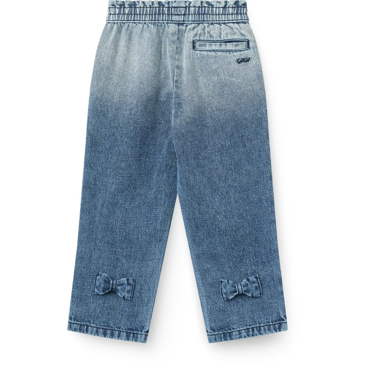 COPENHAGEN COLORS Block Spray Flæse Denim Bukser M/ Sløjfe