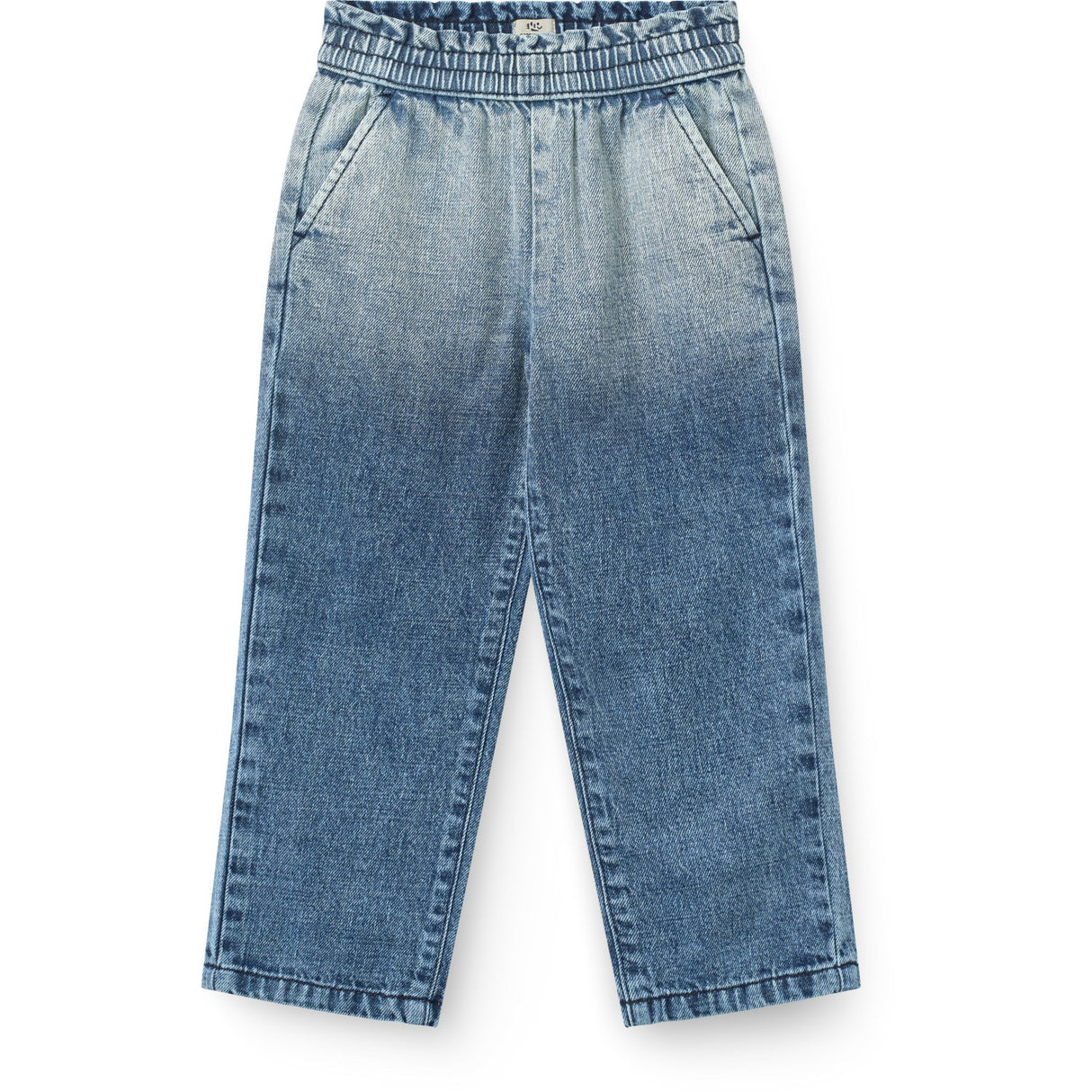 COPENHAGEN COLORS Block Spray Flæse Denim Bukser M/ Sløjfe