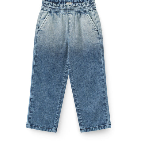 COPENHAGEN COLORS Block Spray Flæse Denim Bukser M/ Sløjfe