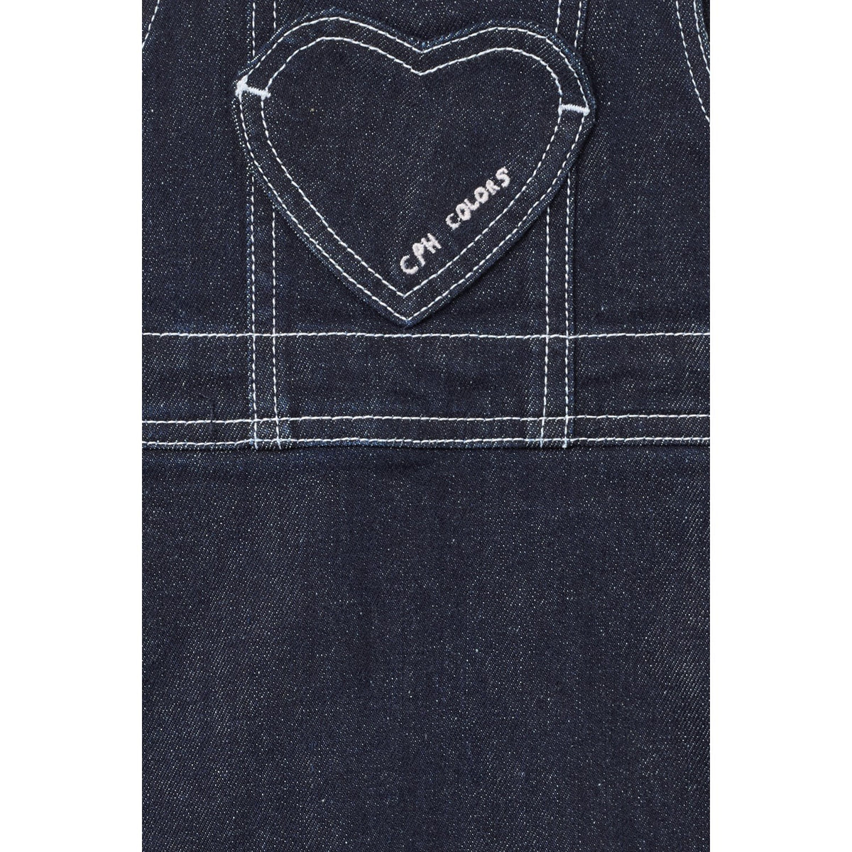 COPENHAGEN COLORS Raw Denim Organic Denim Spencer Kjole M/ Heart Lomme