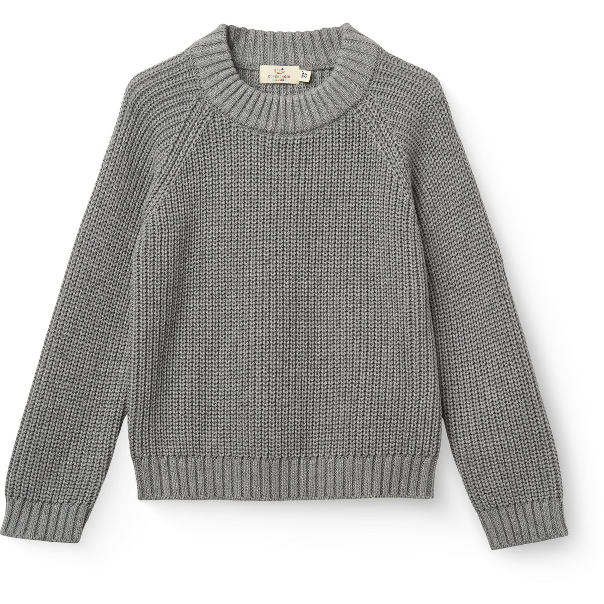 COPENHAGEN COLORS Grey Mel. Strikket Classic Rib Sweater