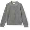 COPENHAGEN COLORS Grey Mel. Strikket Classic Rib Sweater