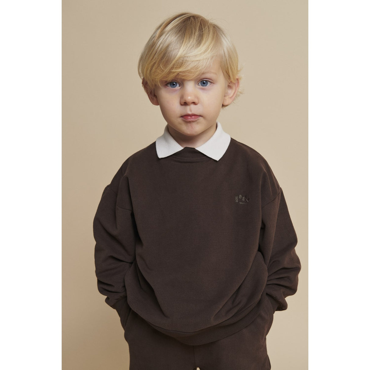 COPENHAGEN COLORS Brown Mel Classic Sweat Skjorte