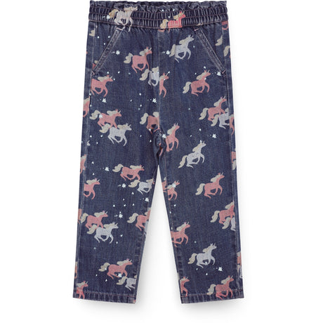 COPENHAGEN COLORS Dark Unicorn Wash Enhjørning Denim Jeans Flæse At Waist
