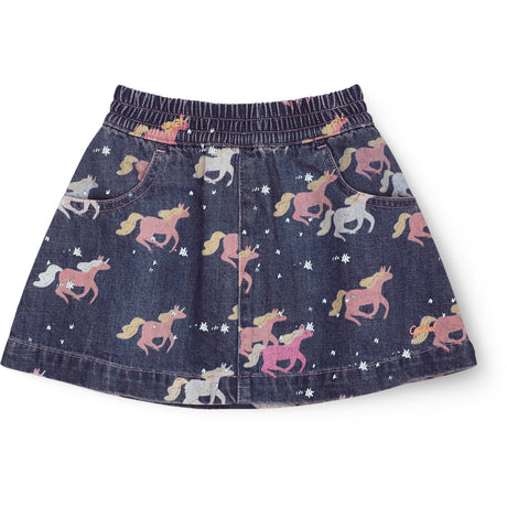 COPENHAGEN COLORS Dark Unicorn Wash Enhjørning Denim Nederdel