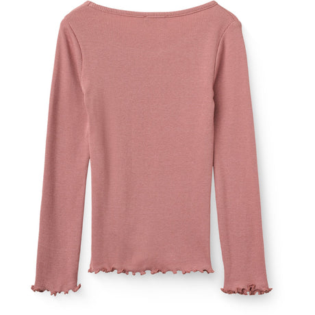 COPENHAGEN COLORS Winter Rose Modal Rib Ls Tee M/ Heart Hole Pattern