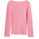 COPENHAGEN COLORS Blossom Pink Modal Rib Ls Tee M/ Heart Hole Pattern