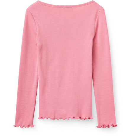 COPENHAGEN COLORS Blossom Pink Modal Rib Ls Tee M/ Heart Hole Pattern