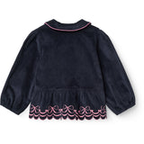COPENHAGEN COLORS Navy Corduroy Bluse M/ Emb.