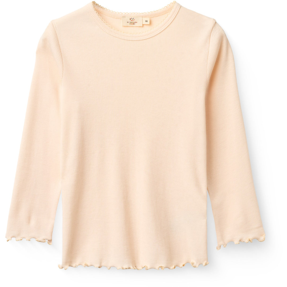 COPENHAGEN COLORS Dusty Rose Modal Rib Tee M/ Picot & Ls