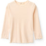 COPENHAGEN COLORS Dusty Rose Modal Rib Tee M/ Picot & Ls