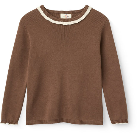 COPENHAGEN COLORS Walnut Comb. Ls Bluse M/ Deco Neck