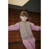 COPENHAGEN COLORS Walnut Flower Strikket Flower Pattern Vest