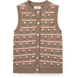 COPENHAGEN COLORS Walnut Flower Strikket Flower Pattern Vest