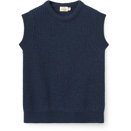 COPENHAGEN COLORS Navy Merino Rib Vest