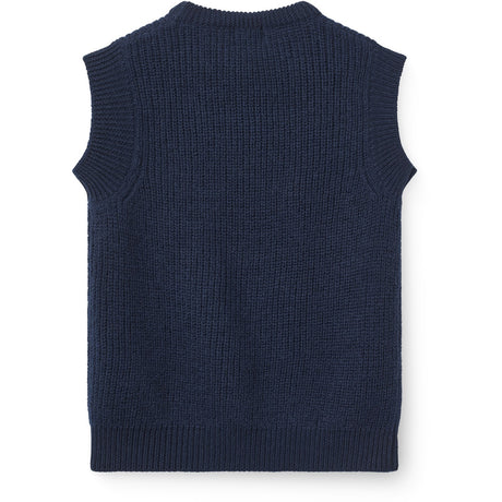 COPENHAGEN COLORS Navy Merino Rib Vest