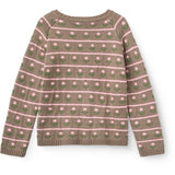 COPENHAGEN COLORS Walnut Flower Strikket Flower Pattern Cardigan
