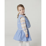 COPENHAGEN COLORS Beige Comb. Strikket Krave Bluse M/ Pointelle & Pattern