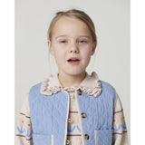 COPENHAGEN COLORS Endless Blue Quiltet Vest M/ Moon & Star Embroidery