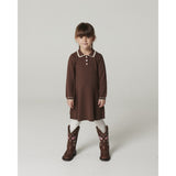 COPENHAGEN COLORS Walnut Comb. Strikket Peplum Kjole Ls.