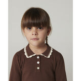 COPENHAGEN COLORS Walnut Comb. Strikket Peplum Kjole Ls.