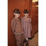 COPENHAGEN COLORS Walnut Twill Bluse M/ Embroidery