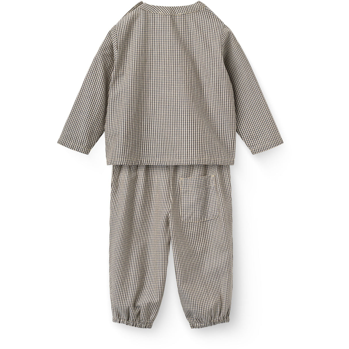 COPENHAGEN COLORS Brown/Sky Check Comb. Checkered Baby Sæt M/ Skjorte & Bukser