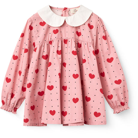 COPENHAGEN COLORS Heart Aop Bluse M/ Krave M/ Heart Aop