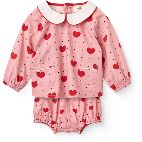 COPENHAGEN COLORS Heart Aop Baby Sæt M/ Heart Aop