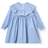 COPENHAGEN COLORS Endless Blue Kjole M/ Flæse & Star Embroidery