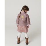 COPENHAGEN COLORS Winter Rose Check Comb. Checkered Quiltet Jakke M/ Embroidery