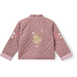 COPENHAGEN COLORS Winter Rose Check Comb. Checkered Quiltet Jakke M/ Embroidery