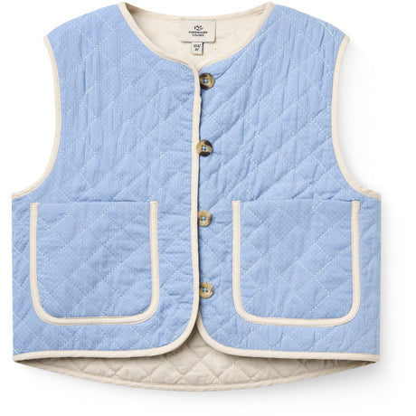 COPENHAGEN COLORS Endless Blue Quiltet Vest M/ Moon & Star Embroidery